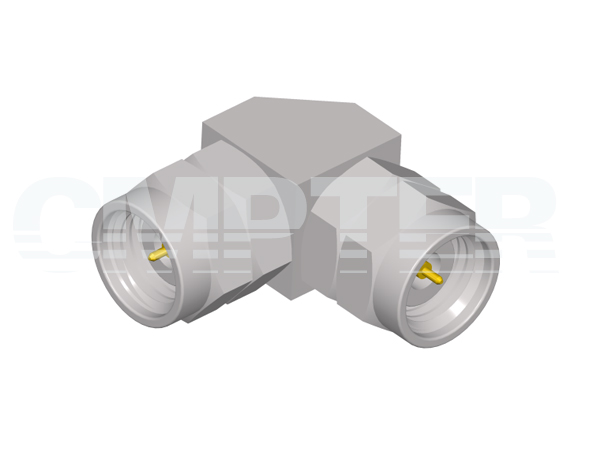 2.4mm male to male right angle adapter