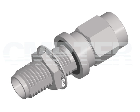 SMA male to female bulkhead adapter