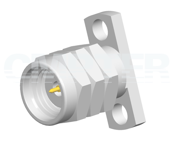1.85mm Male Connector 2 Hole Flange with Accepts Pin