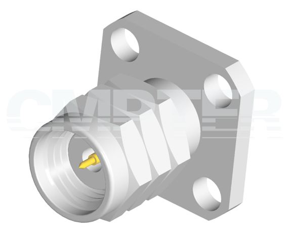 1.85mm Male Connector 4 Hole Flange with Accepts Pin