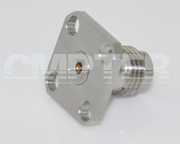 2.4mm Female Connector 4 Hole Flange with Accept Pin