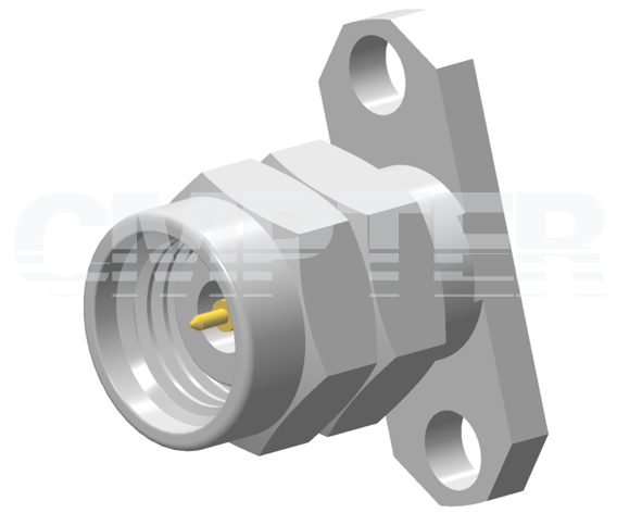 2.4mm Male Connector 2 Hole Flange with Accept Pin