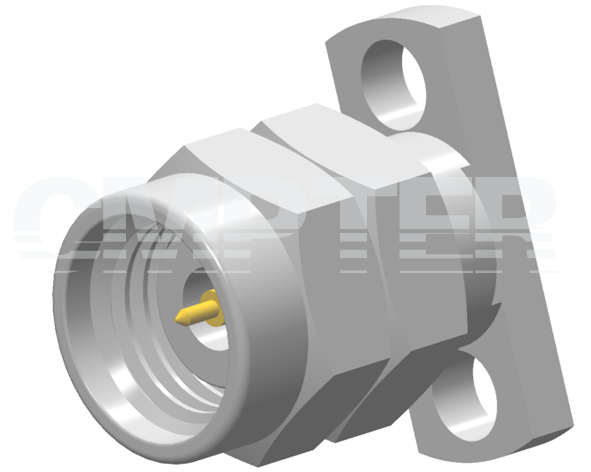 2.4mm Male connector 2 Hole Flange with Accept Pin