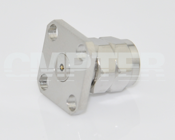 2.4mm Male Connector 4 Hole Flange with Accept Pin