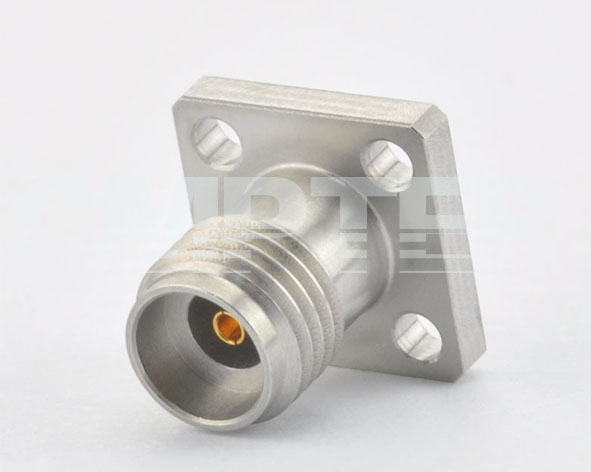 2.92mm Female Connector 4 Hole Flange  Accepts Pin