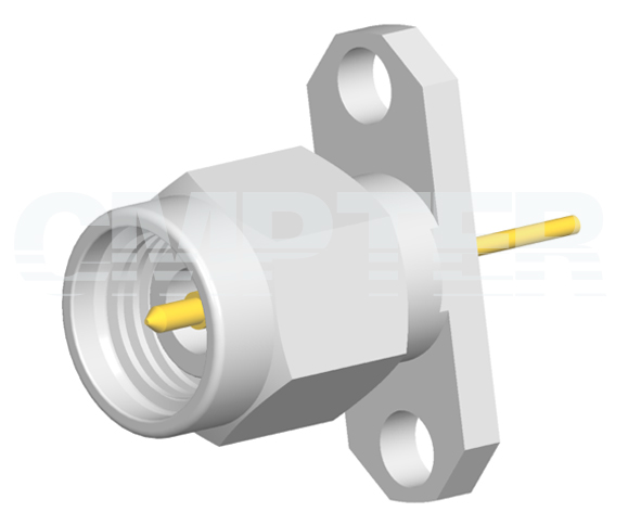 2.92mm Male Connector 2 Hole Flange