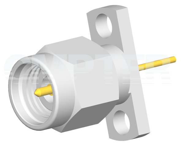 2.92mm Male Connector 2 Hole Flange