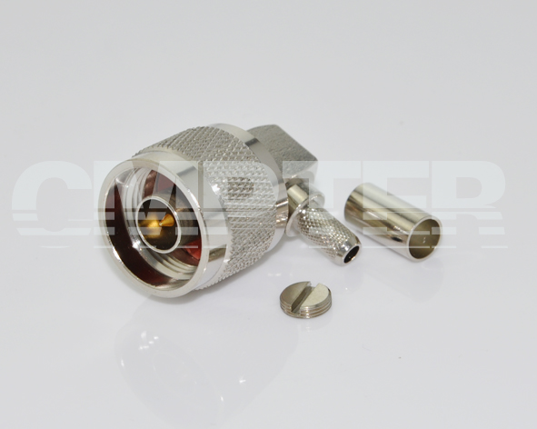 N Right Angle Male Connector Crimp RG142 & RG223 Cable