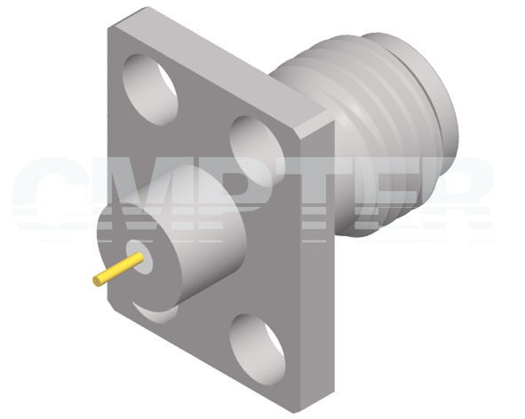 SMA Female Connector 4 Hole Flange