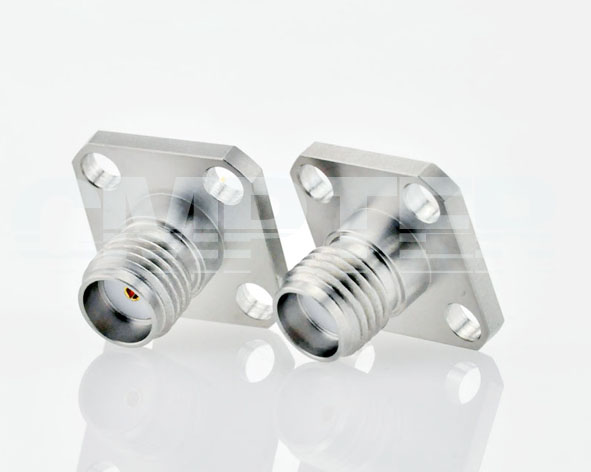SMA Female Connector 4 Hole Flange