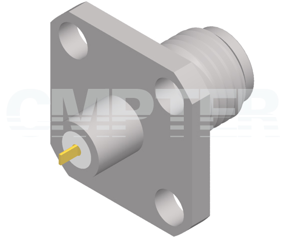 SMA Female Connector 4 Hole Flange