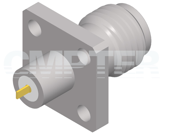SMA Female Connector 4 Hole Flange