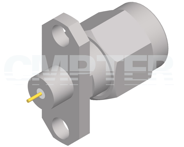 SMA Male Connector 2 Hole Flange
