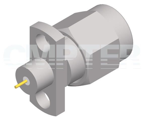 SMA Male Connector 2 Hole Flange