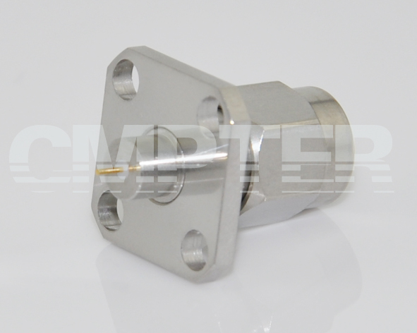 SMA Male Connector 4 Hole Flange