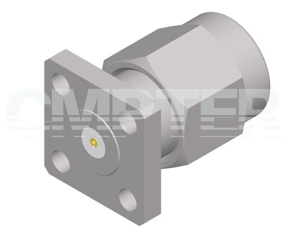SMA Male Connector 4 Hole Flange with Accept Pin