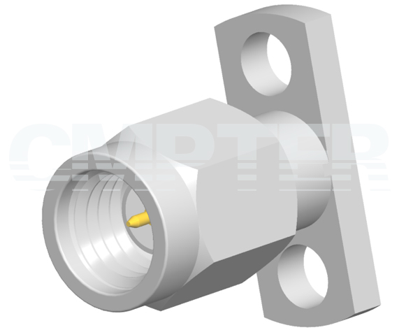SSMA Male Connector 2 Hole Flange with Accept Pin