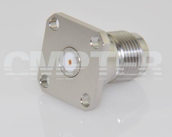 TNCA Female Connector 4 Hole Flange with Accept Pin