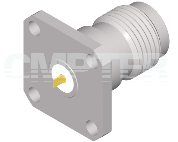 TNCA Female Connector 4 Hole Flange With Tab