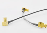 MCX right angle male to MCX right angle male solder 1.13mm cable assembly