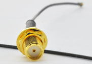 SMA female bulkhed to U.FL/IPEX solder 1.13mm cable, DC to 12.4GHz