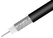 Hand Formable Coax Cable .141 Diameter With Tinned Braid Outer Conductor with F