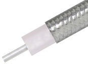 Hand Formable Coax Cable .141 Diameter With Tinned Braid Outer Conductor