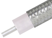 Hand Formable Coax Cable .250 Diameter With Tinned Braid Outer Conductor