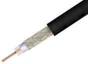 Low Loss Flexible 100 Cable Double Shielded with Black PVC Jacket