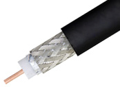 Low Loss Flexible 195 Cable Double Shielded with Black PVC Jacket