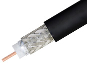 Low Loss Flexible 200 Cable Double Shielded with Black PVC Jacket