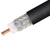 Low Loss Flexible 300 Cable Double Shielded with Black PVC Jacket