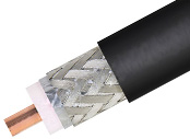 Low Loss Flexible 400 Cable Double Shielded with Black PVC Jacket