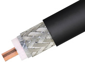 Low Loss Flexible 600 Cable Double Shielded with Black PVC Jacket