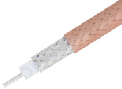 Flexible RG178 Coax Cable Single shielded with Tan FEP Jacket
