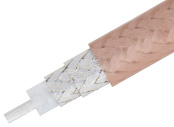 Flexible RG400 Coax Cable With Double Shielded Tan FEP Jacket