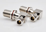 N female to female waterproof Right Angle Adapter, DC to 11GHz.