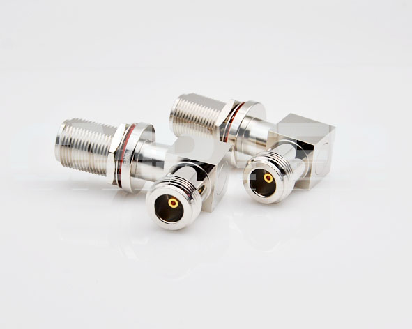 N female to female right angle adapter