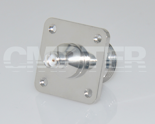 N to SMA 4 hole flange adapter