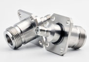 SMA Female to N Female Precision Adapter, 4 Hole Flange