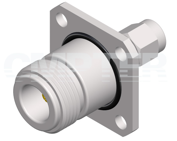 N to SMA 4 hole flange adapter