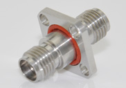 SMA Female to SMA Female Precision Adapter, 4 Hole Flange
