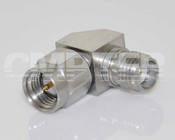 SMA male to female right angle adapter
