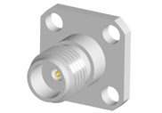 1.85mm Female Connector 4 Hole Flange with Accepts Pin, DC to 67GHz.