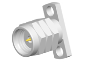 1.85mm Male Connector 2 Hole Flange with Accepts Pin, DC to 67GHz.