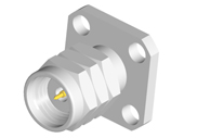 1.85mm Male Connector 4 Hole Flange with Accepts Pin, DC to 67GHz.