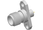 2.4mm Female Connector 2 Hole Flange, Metal Through the Wall, DC to 50GHz.