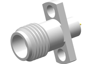 2.4mm Female Connector 2 Hole Flange, Metal Through the Wall, DC to 50GHz.