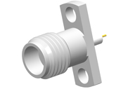 2.4mm Female Connector 4 Hole Flange, Insulator Through the Wall, DC to 50GHz.