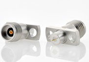 2.92mm Female Connector 2 Hole Flange, Metal Through the Wall, DC to 40GHz.